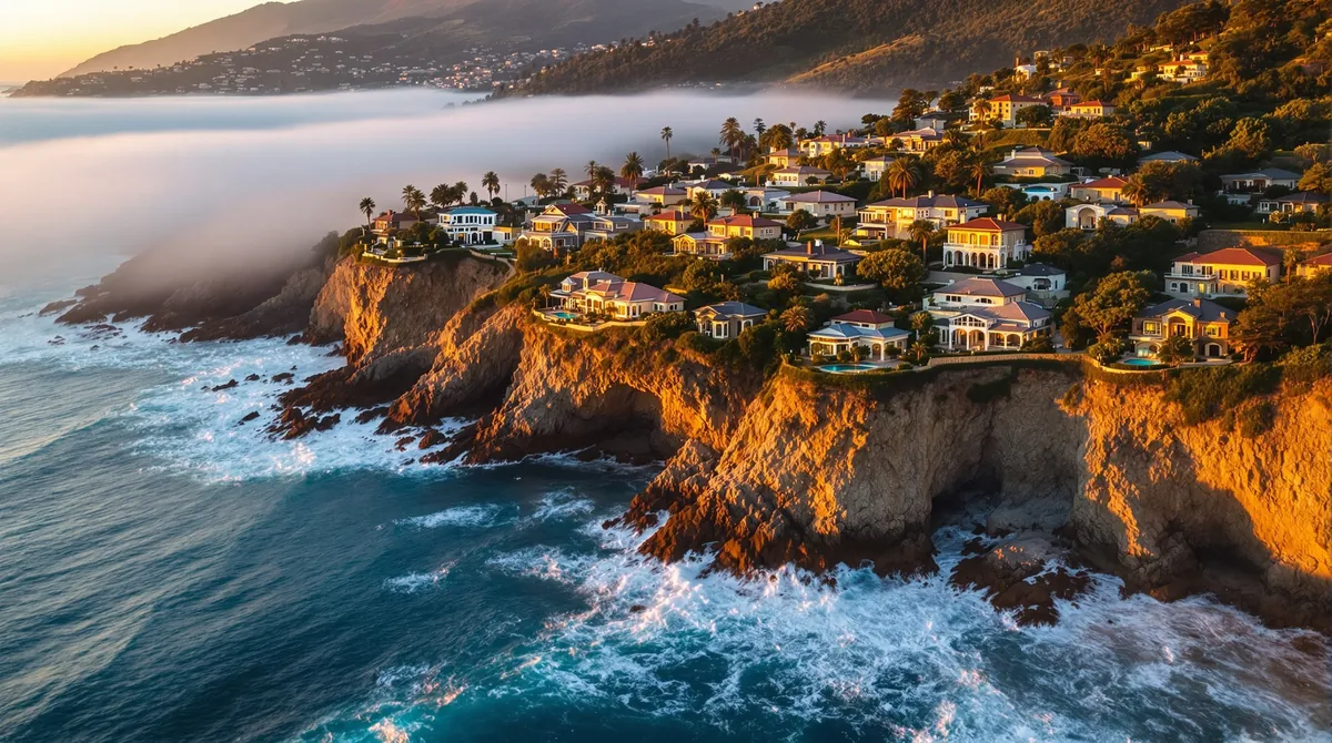 Pacific Palisades bluffs above the ocean