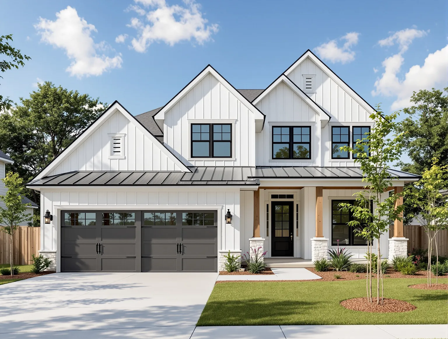 New-build modern farmhouse in Leander