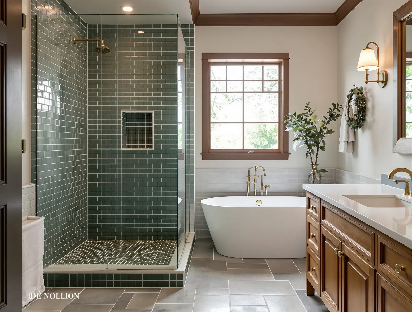 The Grove Street Bath — Master bath rebuild, curbless shower — after