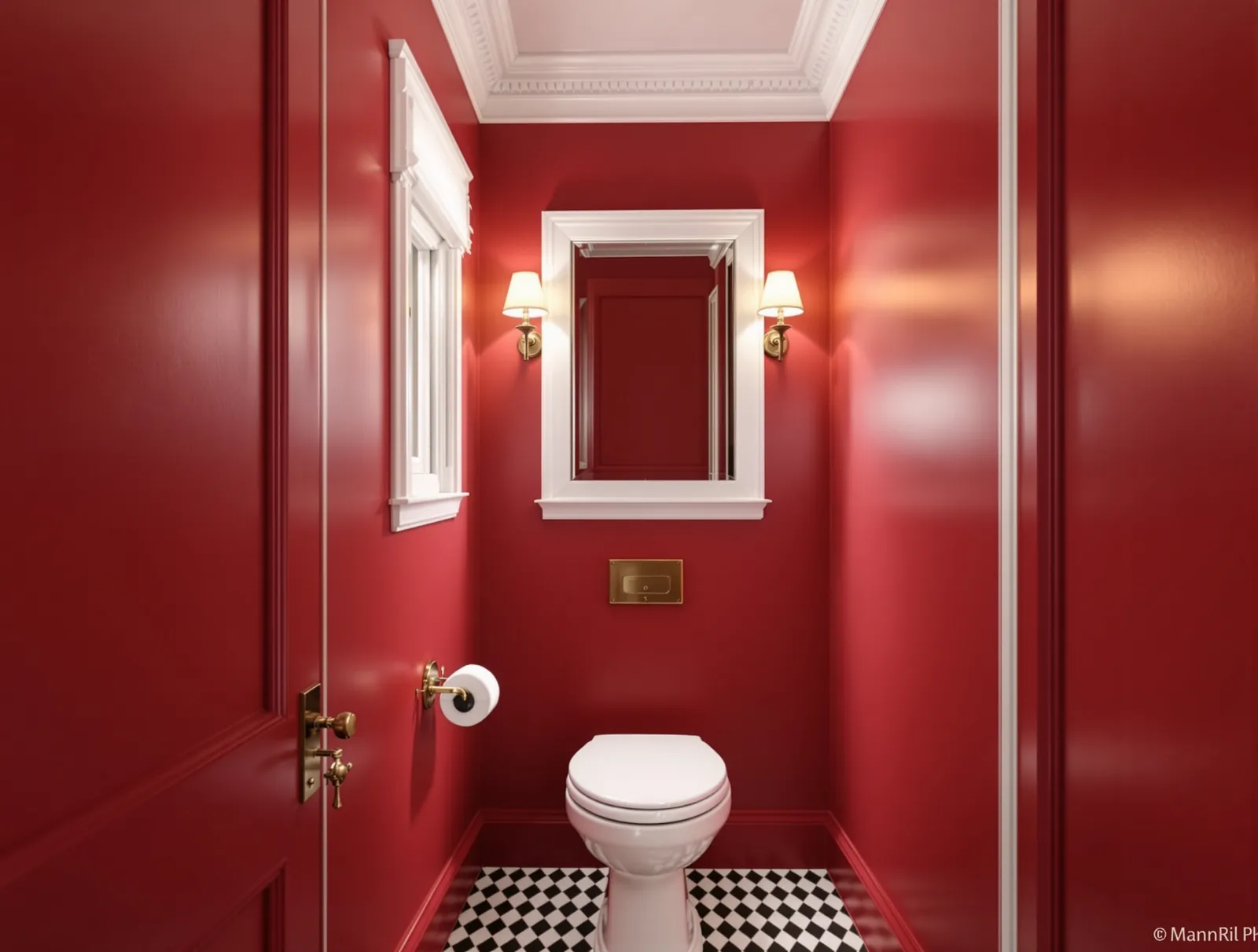 The Jewel-Box Powder Room — Powder room — after