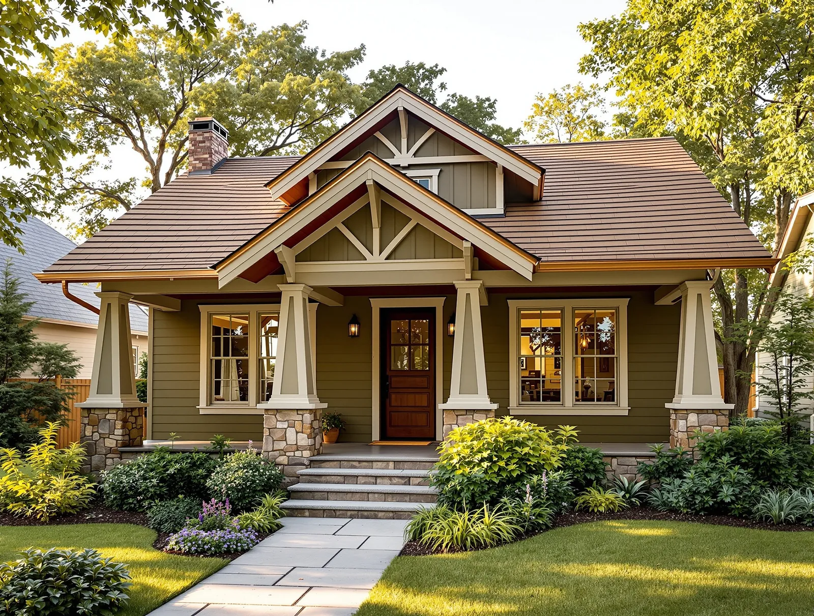 The Hollis Craftsman roof transformation — after