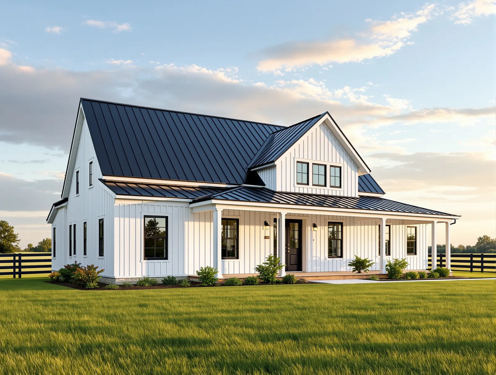 The Meridian Farmhouse roof transformation — after